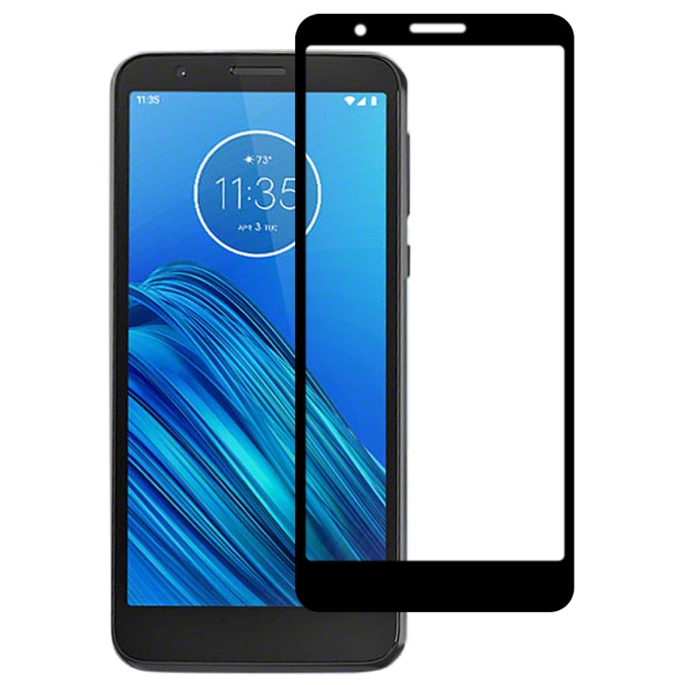 For Motorola Moto E6 Full Glue Full Screen Tempered Glass Film