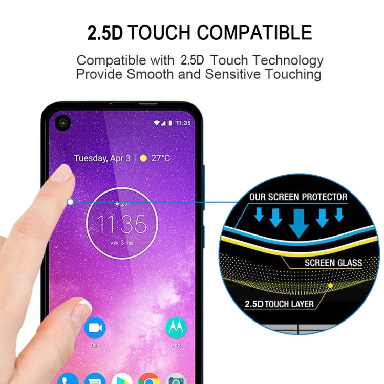 For Motorola One Vision Full Glue Full Screen Tempered Glass Film