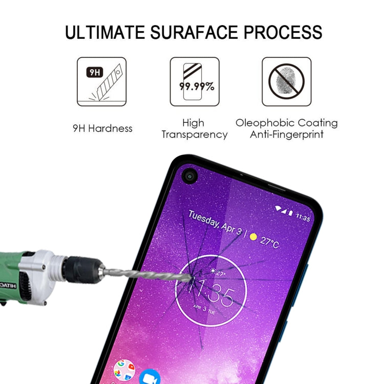 For Motorola One Vision Full Glue Full Screen Tempered Glass Film