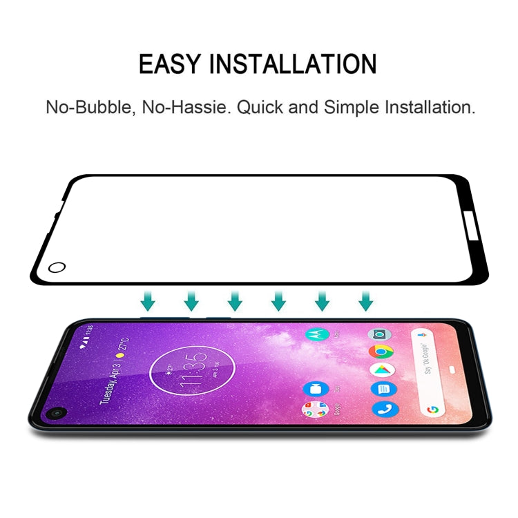 For Motorola One Vision Full Glue Full Screen Tempered Glass Film
