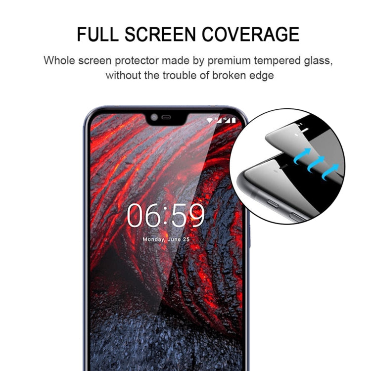 For Nokia X6 Full Glue Full Screen Tempered Glass Film