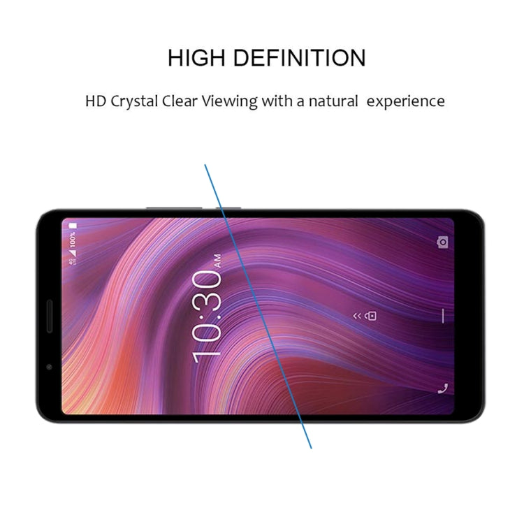 For Alcatel 3V (2019) Full Glue Full Screen Tempered Glass Film