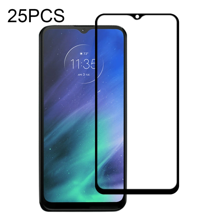 For Motorola One Fusion 25 PCS Full Glue Full Screen Tempered Glass Film