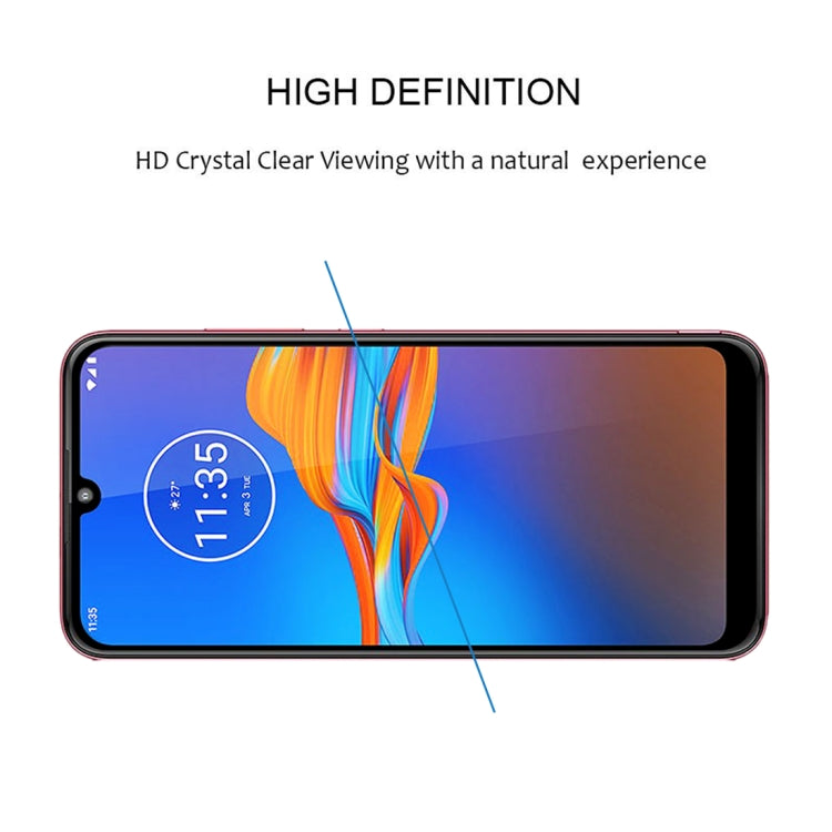 For Motorola Moto E6 Plus 25 PCS Full Glue Full Screen Tempered Glass Film