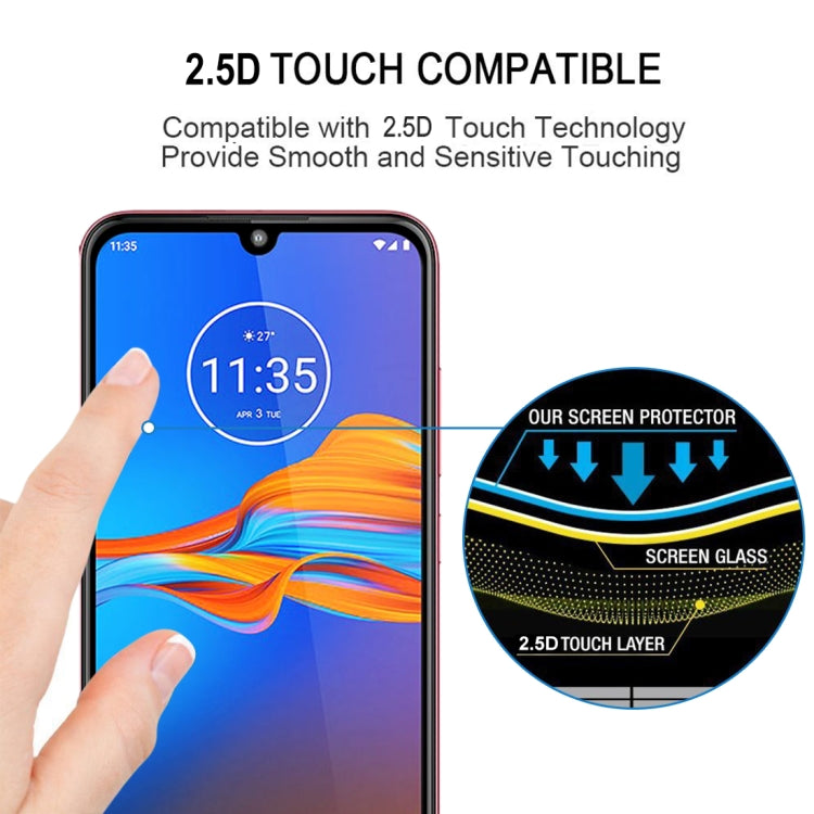For Motorola Moto E6 Plus 25 PCS Full Glue Full Screen Tempered Glass Film