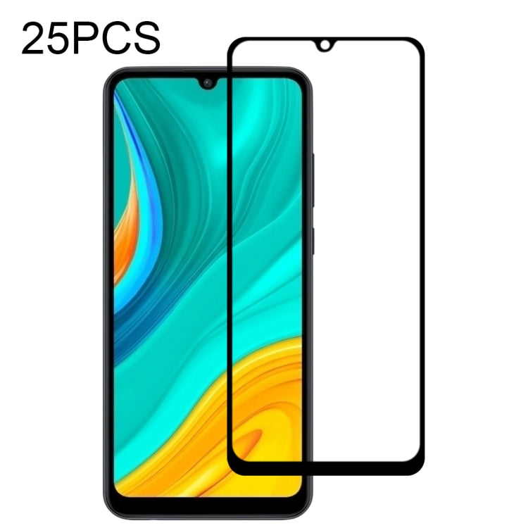 For Huawei Enjoy 10e 25 PCS Full Glue Full Screen Tempered Glass Film