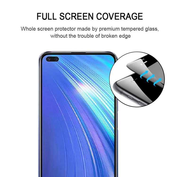 For OPPO Realme X50T 25 PCS Full Glue Full Screen Tempered Glass Film