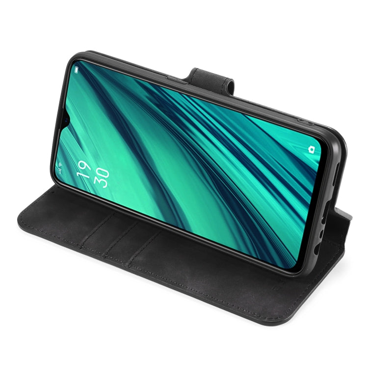 For OPPO A5 (2020) / A9 (2020) DG.MING Retro Oil Side Horizontal Flip Leather Case with Holder & Card Solt & Wallet