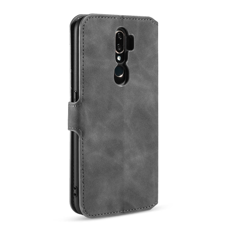 For OPPO A5 (2020) / A9 (2020) DG.MING Retro Oil Side Horizontal Flip Leather Case with Holder & Card Solt & Wallet