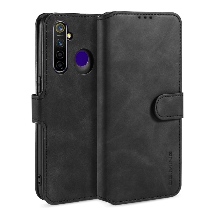 For OPPO Realme 5 Pro DG.MING Retro Oil Side Horizontal Flip Leather Case with Holder & Card Solt & Wallet