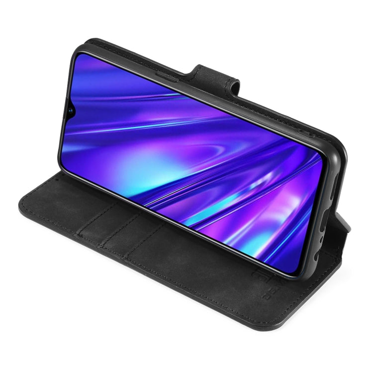 For OPPO Realme 5 Pro DG.MING Retro Oil Side Horizontal Flip Leather Case with Holder & Card Solt & Wallet