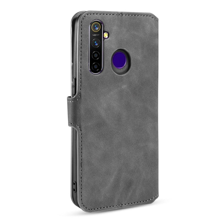 For OPPO Realme 5 Pro DG.MING Retro Oil Side Horizontal Flip Leather Case with Holder & Card Solt & Wallet