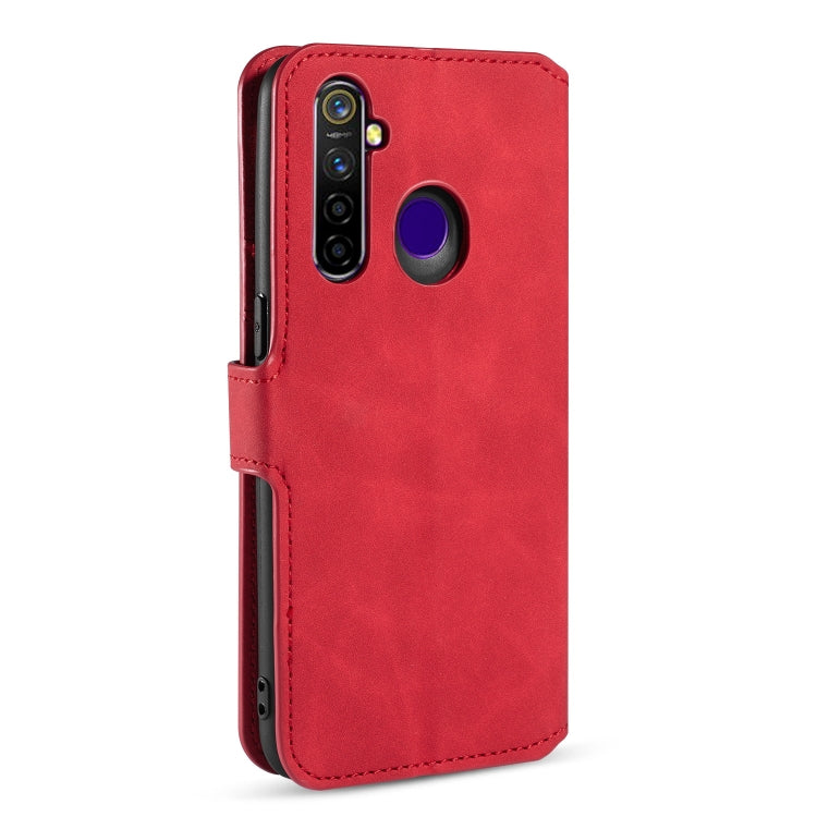 For OPPO Realme 5 Pro DG.MING Retro Oil Side Horizontal Flip Leather Case with Holder & Card Solt & Wallet