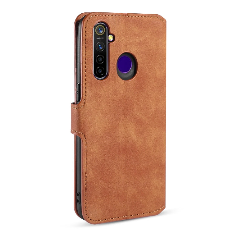 For OPPO Realme 5 Pro DG.MING Retro Oil Side Horizontal Flip Leather Case with Holder & Card Solt & Wallet