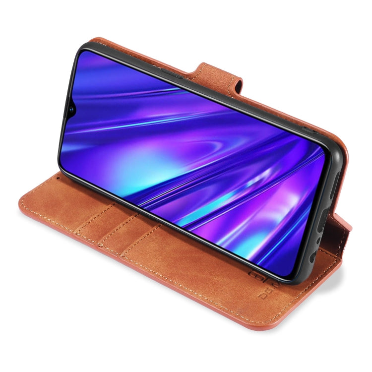 For OPPO Realme 5 Pro DG.MING Retro Oil Side Horizontal Flip Leather Case with Holder & Card Solt & Wallet