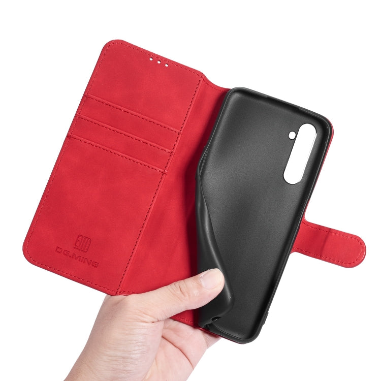 For OPPO Realme 6 DG.MING Retro Oil Side Horizontal Flip Leather Case with Holder & Card Solt & Wallet