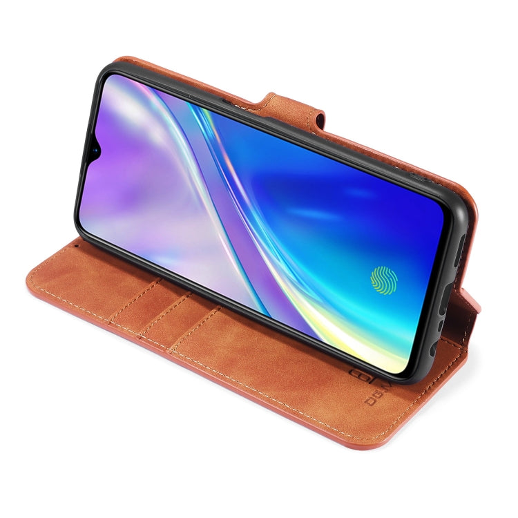 For OPPO Realme 6 DG.MING Retro Oil Side Horizontal Flip Leather Case with Holder & Card Solt & Wallet