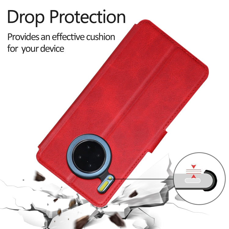 For Huawei Mate 30 Calf Texture Magnetic Buckle Horizontal Flip Leather Case with Holder & Card Slots & Wallet & Photo Frame