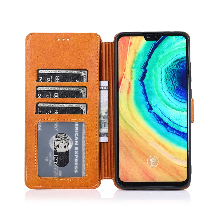 For Huawei Mate 30 Calf Texture Magnetic Buckle Horizontal Flip Leather Case with Holder & Card Slots & Wallet & Photo Frame