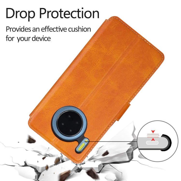 For Huawei Mate 30 Calf Texture Magnetic Buckle Horizontal Flip Leather Case with Holder & Card Slots & Wallet & Photo Frame