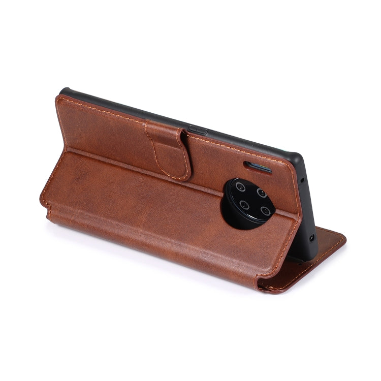 For Huawei Mate 30 Pro Calf Texture Magnetic Buckle Horizontal Flip Leather Case with Holder & Card Slots & Wallet & Photo Frame