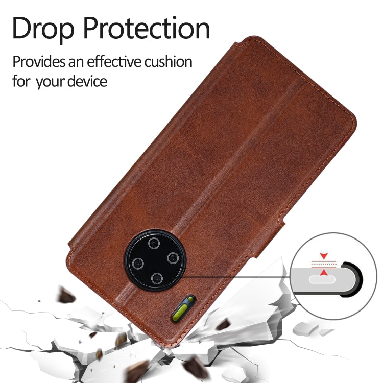 For Huawei Mate 30 Pro Calf Texture Magnetic Buckle Horizontal Flip Leather Case with Holder & Card Slots & Wallet & Photo Frame