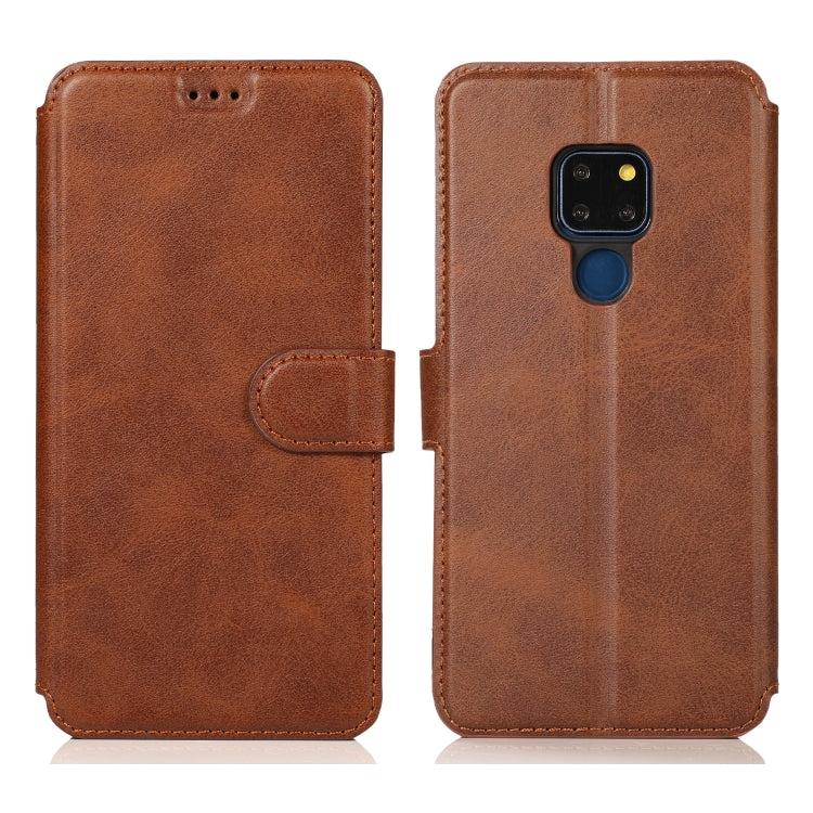 For Huawei Mate 20 Calf Texture Magnetic Buckle Horizontal Flip Leather Case with Holder & Card Slots & Wallet & Photo Frame