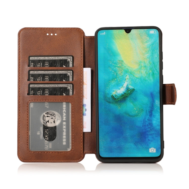 For Huawei Mate 20 Calf Texture Magnetic Buckle Horizontal Flip Leather Case with Holder & Card Slots & Wallet & Photo Frame