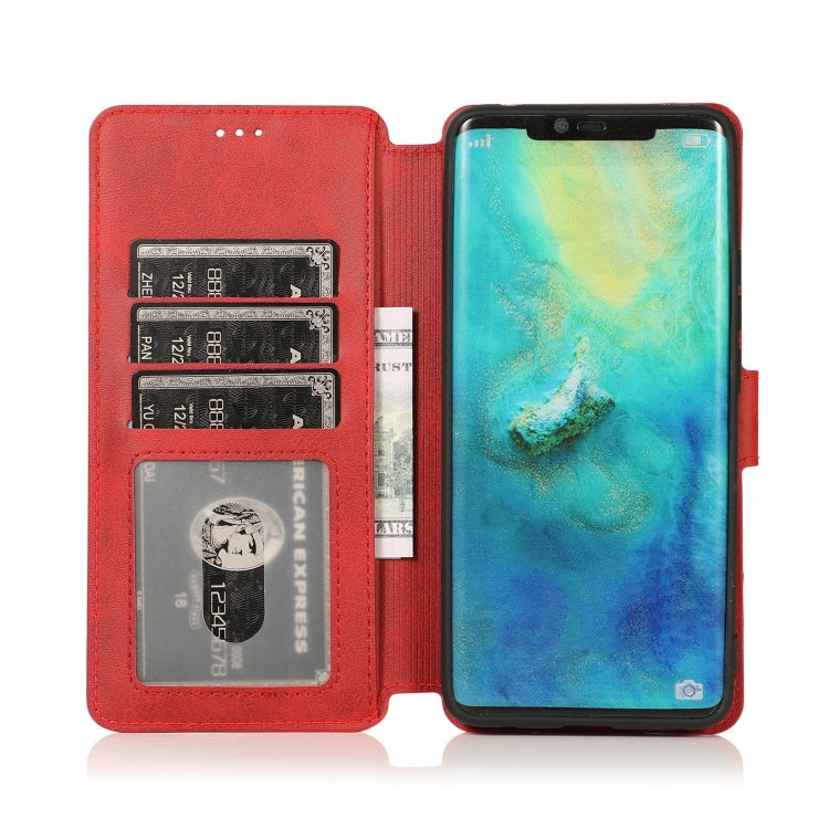 For Huawei Mate 20 Pro Calf Texture Magnetic Buckle Horizontal Flip Leather Case with Holder & Card Slots & Wallet & Photo Frame