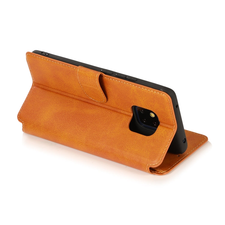 For Huawei Mate 20 Pro Calf Texture Magnetic Buckle Horizontal Flip Leather Case with Holder & Card Slots & Wallet & Photo Frame