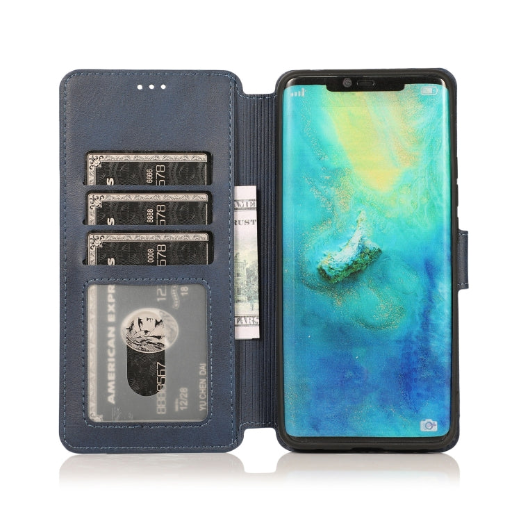 For Huawei Mate 20 Pro Calf Texture Magnetic Buckle Horizontal Flip Leather Case with Holder & Card Slots & Wallet & Photo Frame