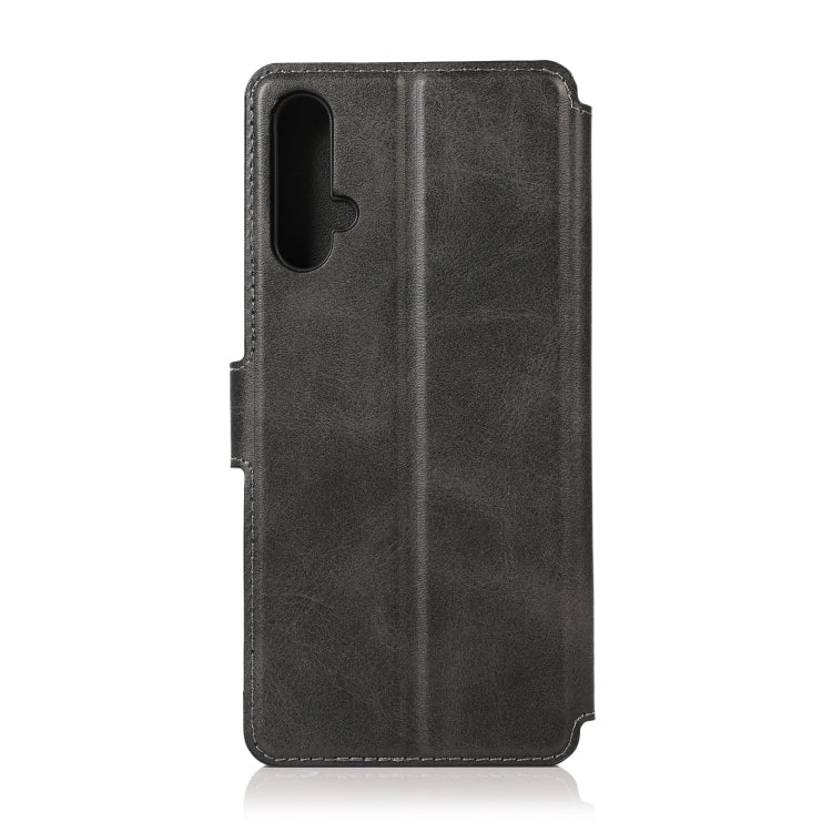 For Huawei Nova 5 Calf Texture Magnetic Buckle Horizontal Flip Leather Case with Holder & Card Slots & Wallet & Photo Frame