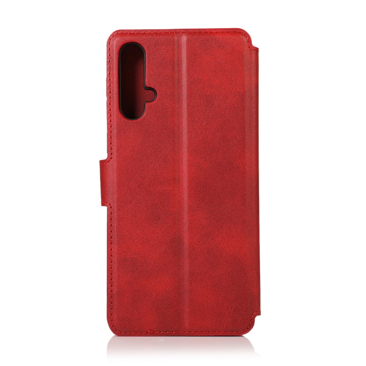 For Huawei Nova 5 Calf Texture Magnetic Buckle Horizontal Flip Leather Case with Holder & Card Slots & Wallet & Photo Frame