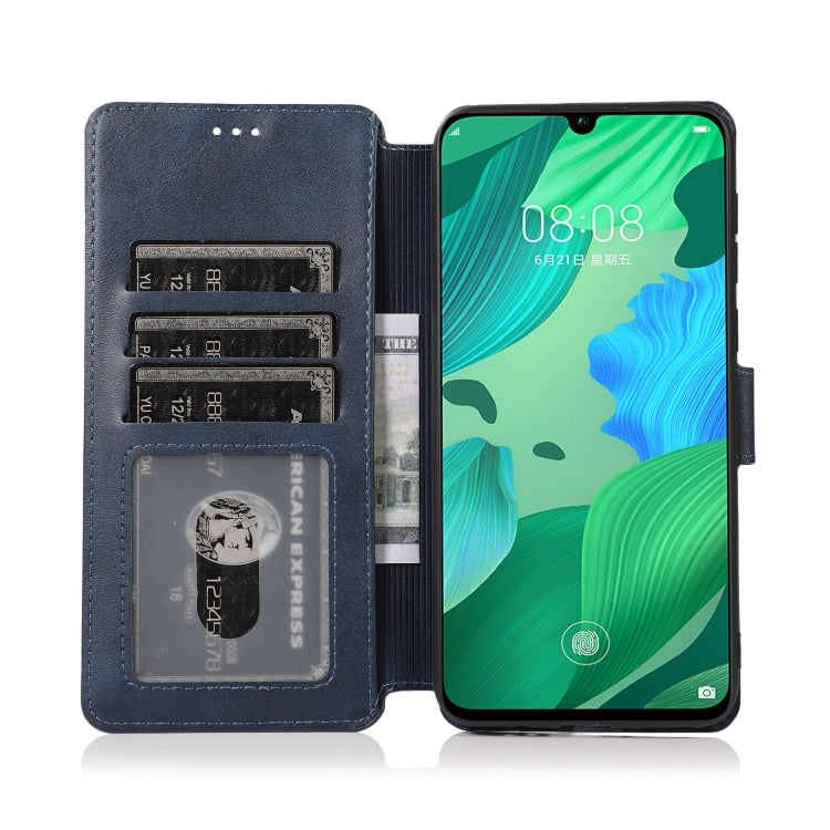 For Huawei Nova 5 Calf Texture Magnetic Buckle Horizontal Flip Leather Case with Holder & Card Slots & Wallet & Photo Frame