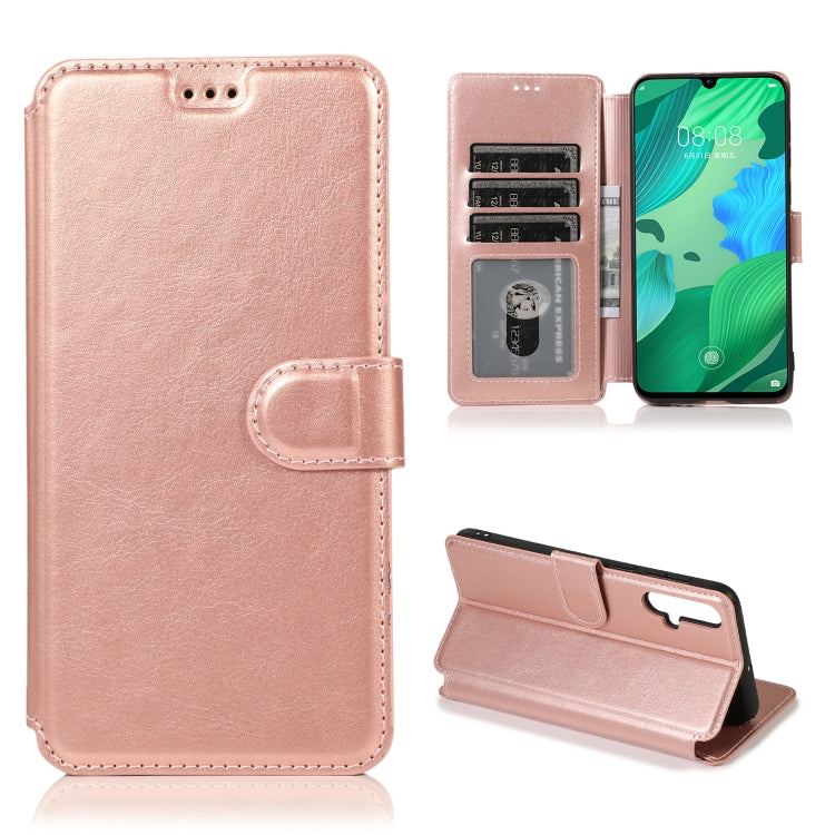 For Huawei Nova 5 Calf Texture Magnetic Buckle Horizontal Flip Leather Case with Holder & Card Slots & Wallet & Photo Frame