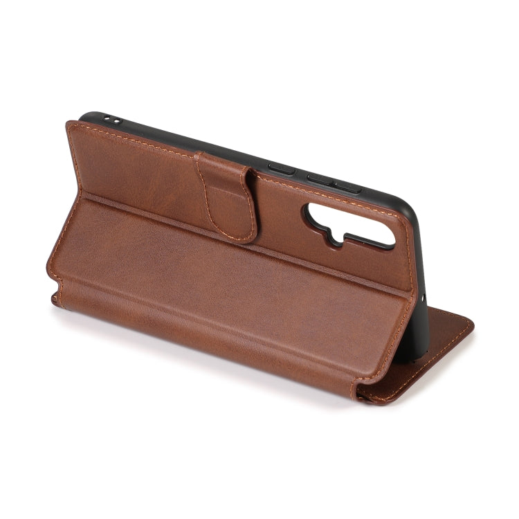 For Huawei Nova 5 Calf Texture Magnetic Buckle Horizontal Flip Leather Case with Holder & Card Slots & Wallet & Photo Frame