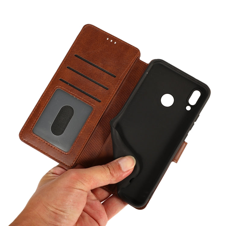 For Huawei P20 Lite Calf Texture Magnetic Buckle Horizontal Flip Leather Case with Holder & Card Slots & Wallet & Photo Frame