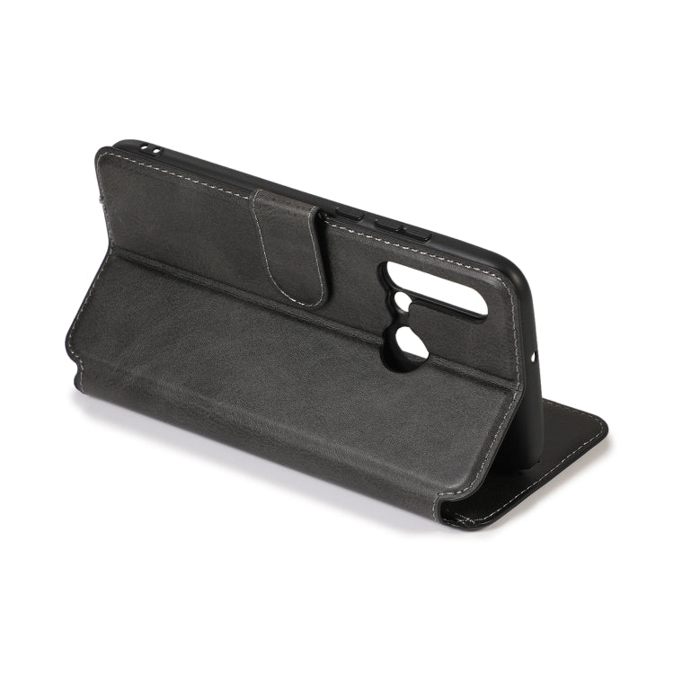 For Huawei P20 Lite 2019 Calf Texture Magnetic Buckle Horizontal Flip Leather Case with Holder & Card Slots & Wallet & Photo Frame