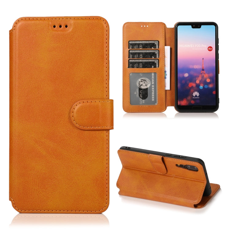 For Huawei P20 Pro Calf Texture Magnetic Buckle Horizontal Flip Leather Case with Holder & Card Slots & Wallet & Photo Frame