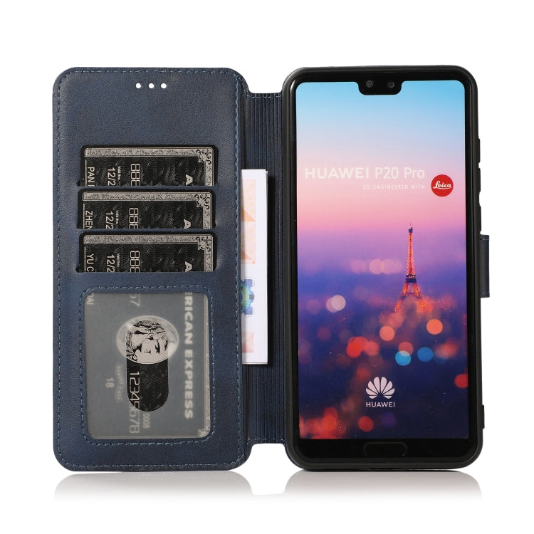 For Huawei P20 Pro Calf Texture Magnetic Buckle Horizontal Flip Leather Case with Holder & Card Slots & Wallet & Photo Frame
