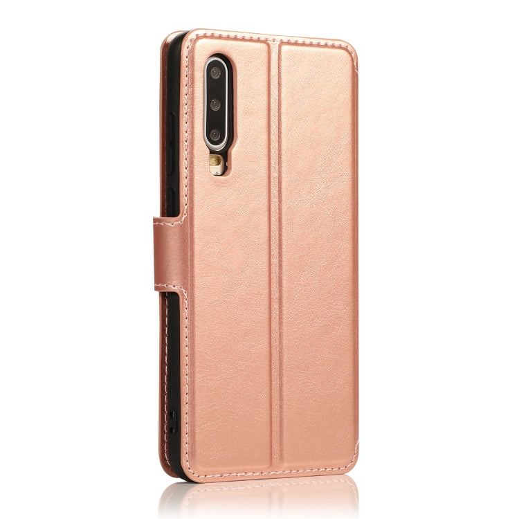 For Huawei P30 Calf Texture Magnetic Buckle Horizontal Flip Leather Case with Holder & Card Slots & Wallet & Photo Frame