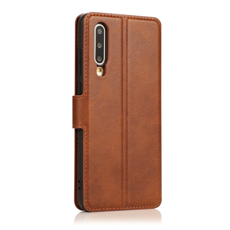 For Huawei P30 Calf Texture Magnetic Buckle Horizontal Flip Leather Case with Holder & Card Slots & Wallet & Photo Frame