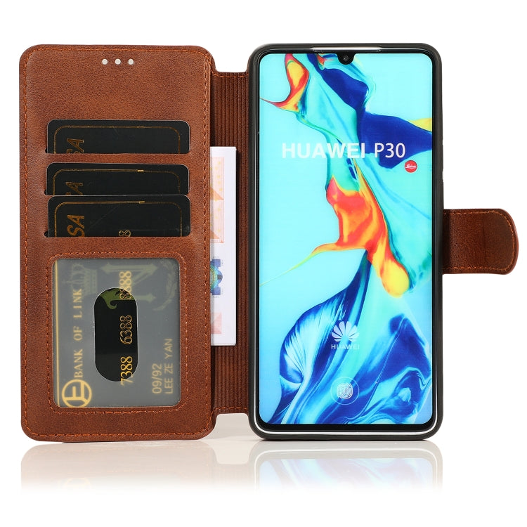 For Huawei P30 Calf Texture Magnetic Buckle Horizontal Flip Leather Case with Holder & Card Slots & Wallet & Photo Frame