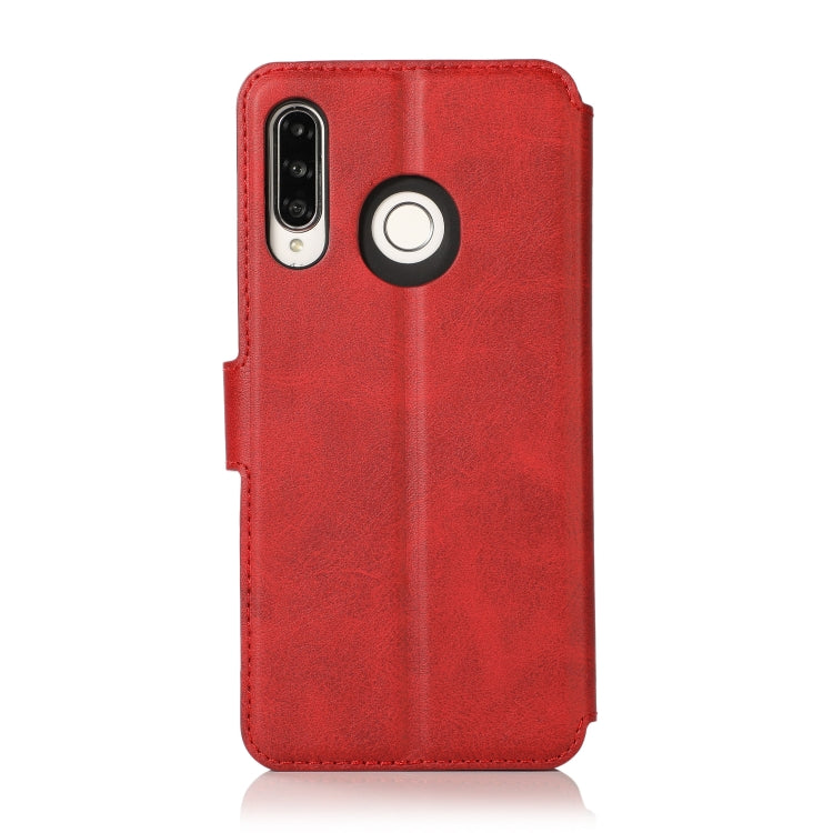 For Huawei P30 Lite Calf Texture Magnetic Buckle Horizontal Flip Leather Case with Holder & Card Slots & Wallet & Photo Frame