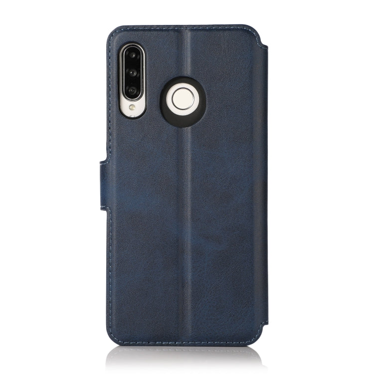 For Huawei P30 Lite Calf Texture Magnetic Buckle Horizontal Flip Leather Case with Holder & Card Slots & Wallet & Photo Frame