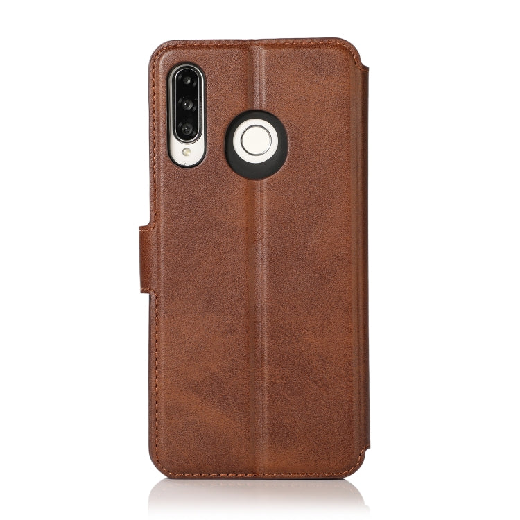 For Huawei P30 Lite Calf Texture Magnetic Buckle Horizontal Flip Leather Case with Holder & Card Slots & Wallet & Photo Frame