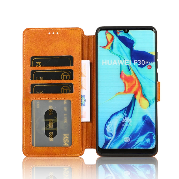 For Huawei P30 Pro Calf Texture Magnetic Buckle Horizontal Flip Leather Case with Holder & Card Slots & Wallet & Photo Frame