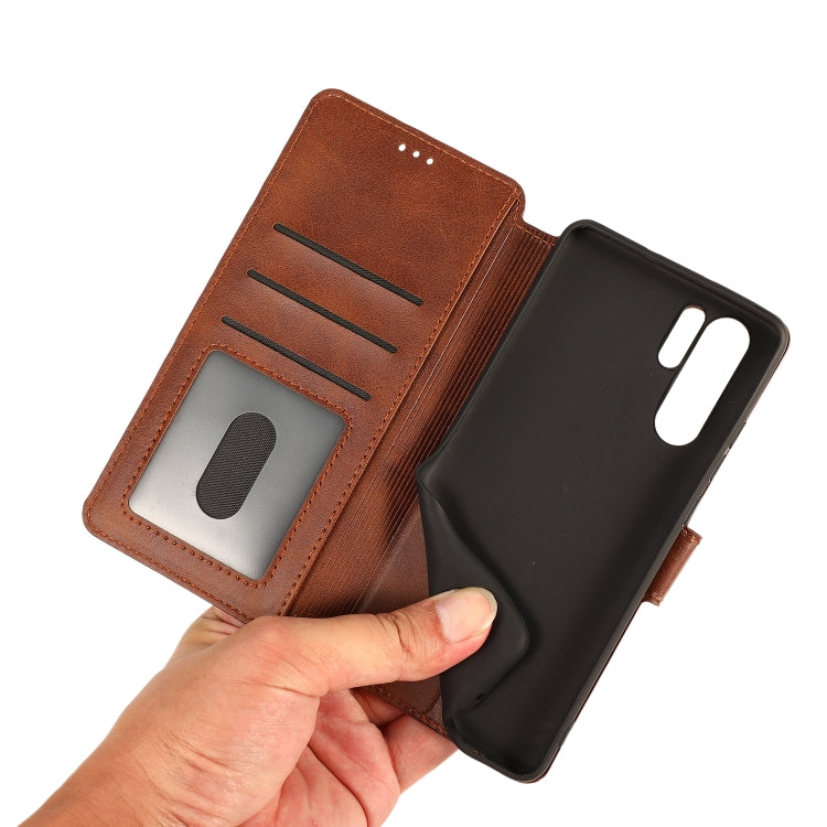 For Huawei P30 Pro Calf Texture Magnetic Buckle Horizontal Flip Leather Case with Holder & Card Slots & Wallet & Photo Frame