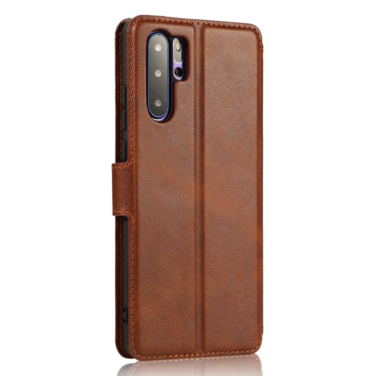 For Huawei P30 Pro Calf Texture Magnetic Buckle Horizontal Flip Leather Case with Holder & Card Slots & Wallet & Photo Frame