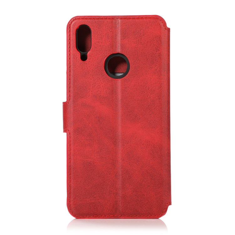 For Huawei Y7 2019 Calf Texture Magnetic Buckle Horizontal Flip Leather Case with Holder & Card Slots & Wallet & Photo Frame